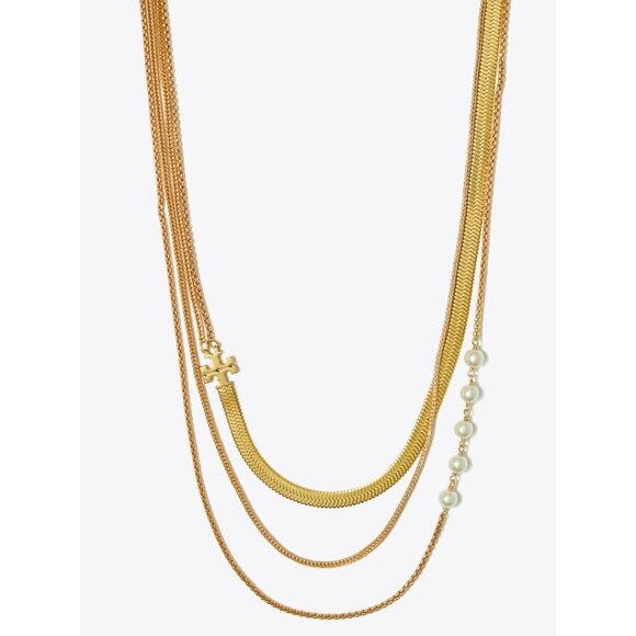 SOLD OUT!!  AUTHENTIC GOLD KIRA PEARL LAYERED NECKLACE!!! - Picture 3 of 8